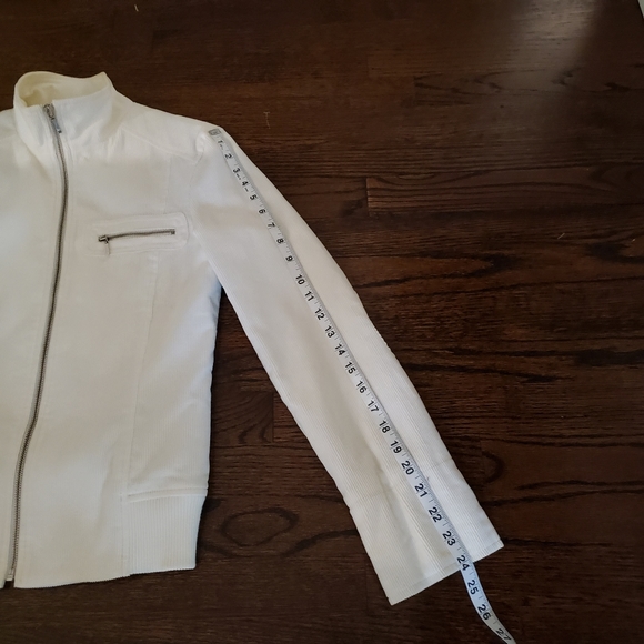 Corduroy Moto Jacket Ecru Size Small NWOT - Picture 6 of 11
